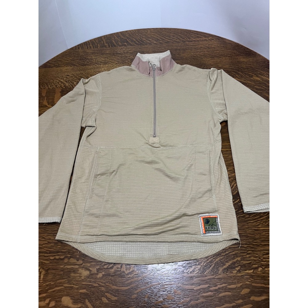 USMC Frog Pullover Mens Small-Reg Tan Fire Resistant Grid Fleece Peckham
